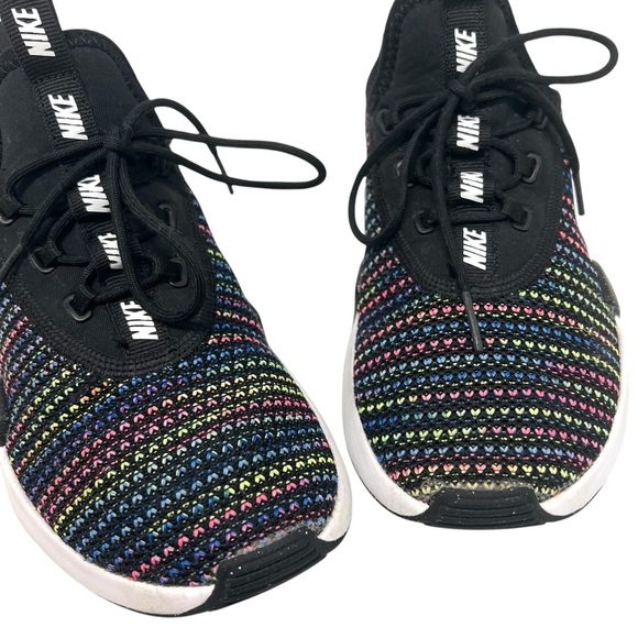 Nike Girls Ashin Modern Black Rainbow Knit Sneakers Athletic Shoes Youth 4.5 - Picture 5 of 15